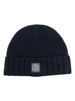 Stone Island bonnet à patch logo - Bleu - thumbnail