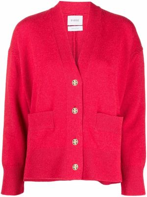 Barrie cardigan en cachemire à col v - Rouge