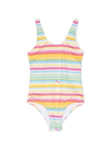 Missoni Kids maillot de bain stretch à motif zigzag - Jaune