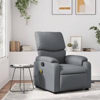 Massagestoel van grijs kunstleer