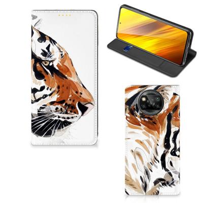 Bookcase Xiaomi Poco X3 Pro | Poco X3 Watercolor Tiger