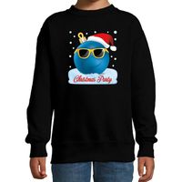 Foute kersttrui / sweater coole kerstbal zwart voor jongens - thumbnail