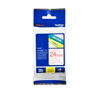 Brother TZE-252 labelprinter-tape Rood op wit