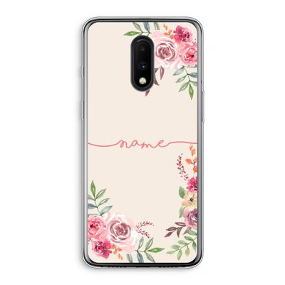 Rozen: OnePlus 7 Transparant Hoesje