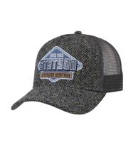 Stetson Harris Tweed Trucker Pet Grijs