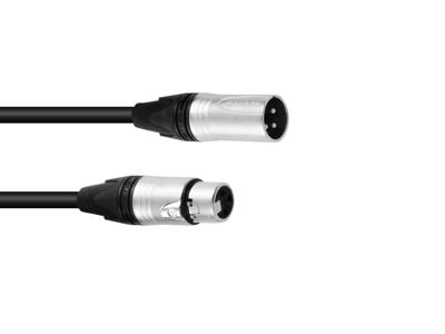 PSSO DMX Cable XLR 3-pin 3m bk Neutrik
