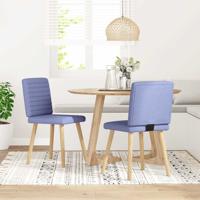 Eetkamerstoelen 2 st stof jeansblauw