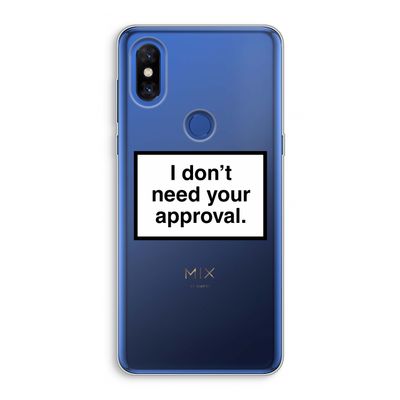 Don't need approval: Xiaomi Mi Mix 3 Transparant Hoesje