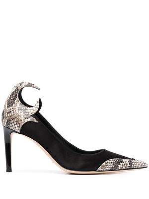 Giuseppe Zanotti escarpins à effet peau de serpent - Noir