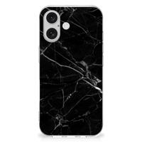 iPhone 16 | TPU | Siliconen hoesje | Marmer Zwart - Origineel Cadeau Vader