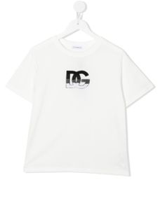 Dolce & Gabbana Kids t-shirt en coton à logo - Blanc