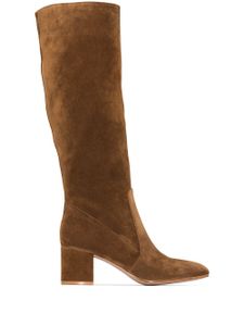 Gianvito Rossi bottes à petit talon épais 60 mm - Marron
