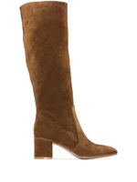 Gianvito Rossi bottes à petit talon épais 60 mm - Marron