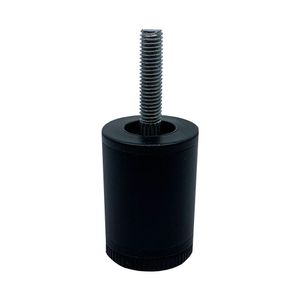 Stalen meubelpoot zwart rond ø 4 cm en hoogte 6 cm (M10)