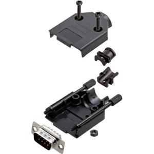 TRU COMPONENTS TCDTPKP09DBPK 7708672 D-sub male connectorset 180 ° Aantal polen: 9 Soldeerkelk 1 stuk(s)