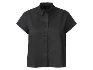esmara Linnen damesblouse (36, Zwart)
