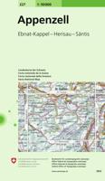 Wandelkaart - Topografische kaart 227 Appenzell | Swisstopo Wandelkaart - Topografische kaart 227 Appenzell | Swisstopo