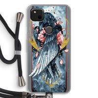 Golden Raven: Pixel 4a Transparant Hoesje met koord