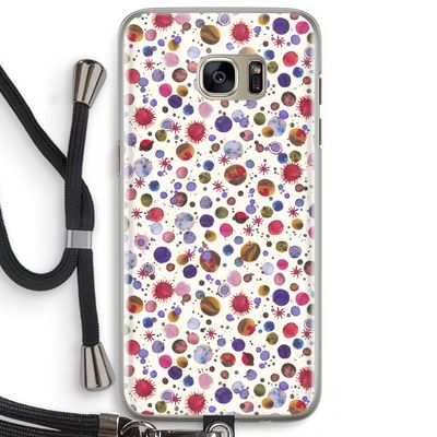 Planets Space: Samsung Galaxy S7 Edge Transparant Hoesje met koord