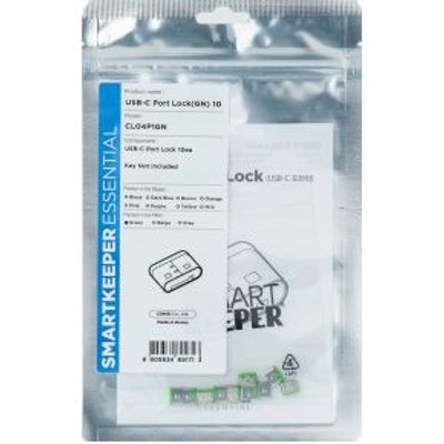 Smartkeeper CL04P1GN poortblokker USB Type-C Groen Kunststof 10 stuk(s)
