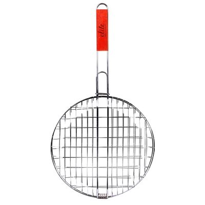 BBQ/barbecue rooster - klem grill - metaal/hout - 31 x 58 x 3 cm