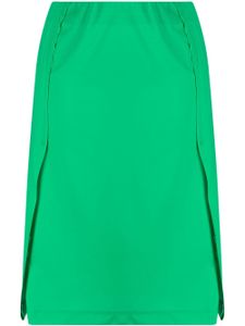 Raf Simons jupe mi-longue à empiècement plissé - Vert