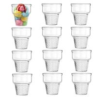 Alessandro ijscoupe Sicilie - 12x stuks - glas - 230 ml - 9 x 9 cm - ijs glazen