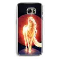 Last Unicorn: Samsung Galaxy S7 Edge Transparant Hoesje - thumbnail