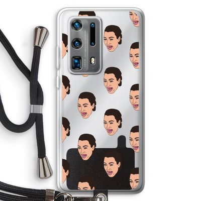 Ugly Cry Call: Huawei P40 Pro Plus Transparant Hoesje met koord