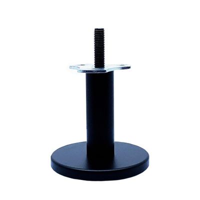 Massief stalen meubelpoot zwart rond ø 2,5 cm en hoogte 8 cm (M10)