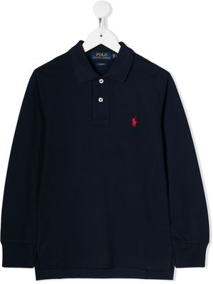 POLO RALPH LAUREN KIDS polo à logo brodé - Bleu