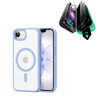 iPhone 17e Bundle Classic Hybrid Magnetic Case & Armorite® Privacy Screen Protector - Frosted Light Blue
