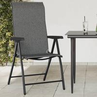 Tuinstoelen 8 st inklapbaar poly rattan grijs