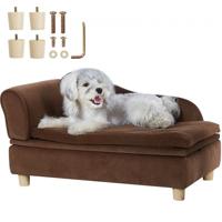 VEVOR Hondensofa 760 x 450 x 415 mm Hondenbank voor middelgrote honden en katten Zacht fluweel Hondenslaapbank 36 kg Zwaar uitgevoerde kattensofa Hondenbed Huisdierbed Donkerbruin