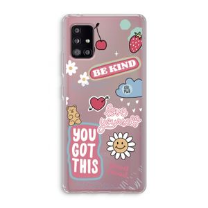Positivity: Samsung Galaxy A51 5G Transparant Hoesje