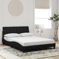 Bedframe zonder matras "Hanko" 140x190 cm fluweel zwart