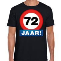 72 jaar geworden - Stopbord - verjaardag t-shirt - zwart - heren - Happy Birthday - kleding