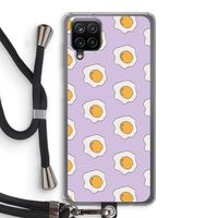 Bacon to my eggs #1: Samsung Galaxy A12 Transparant Hoesje met koord