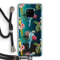 Kleurrijke papegaaien: Huawei Mate 20 Pro Transparant Hoesje met koord