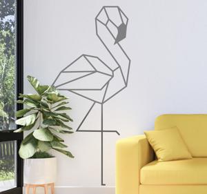 3d flamingo muursticker voor woonkamer