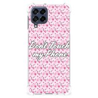 Samsung Galaxy M53 Anti Shock Case Flowers Pink DTMP - thumbnail