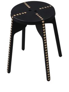 Zanat tabouret en bois Tattoo - Noir