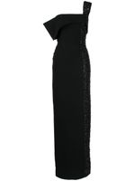 Saiid Kobeisy robe longue sertie de perles - Noir