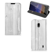 Nokia 2.2 Book Wallet Case White Wood