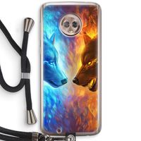 Fire & Ice: Motorola Moto G6 Transparant Hoesje met koord
