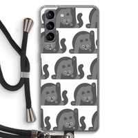 Cats: Samsung Galaxy S21 Transparant Hoesje met koord