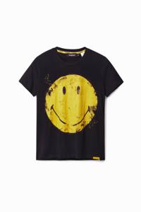 T-shirt met Smiley - BLACK - S