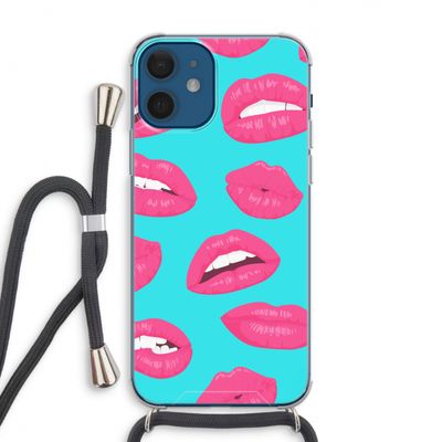 Bite my lip: iPhone 12 Transparant Hoesje met koord