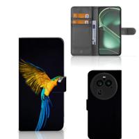 OPPO Find X6 Pro | Telefoonhoesje | Met pasjeshouder | Papegaai