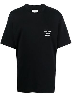 Drôle De Monsieur t-shirt à slogan imprimé - Noir